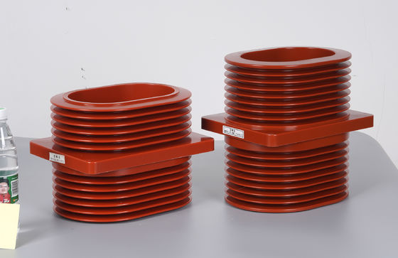 24kV Epoxy Resin Wall Insulated Bushing , Epoxy Resin Busbar Through Insulator