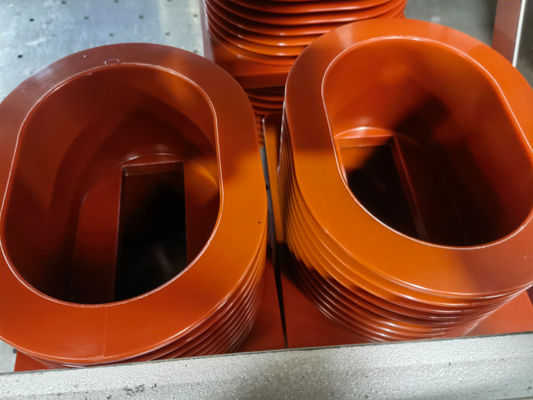24kV Epoxy Resin Wall Insulated Bushing , Epoxy Resin Busbar Through Insulator