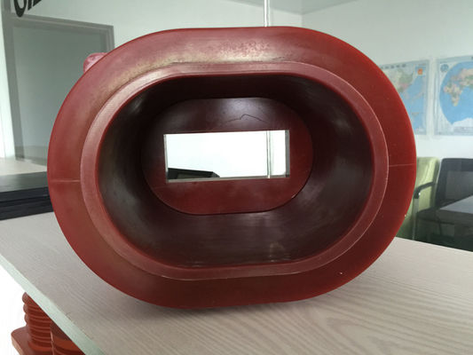 24kV Epoxy Resin Wall Insulated Bushing , Epoxy Resin Busbar Through Insulator
